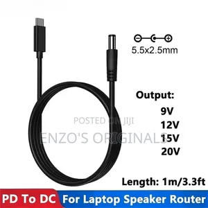 Usb-C to 12v Pin for Router Type-C to 12v Devices 12v Charger