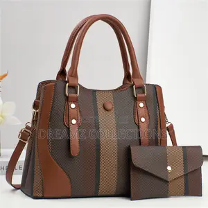 Striped Elegance Handbag Set