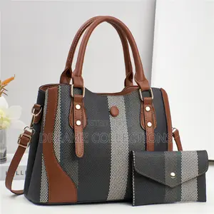 Striped Elegance Handbag Set