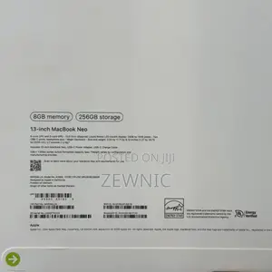 New Laptop Apple MacBook Neo 2026 8GB Apple M5 SSD 256GB