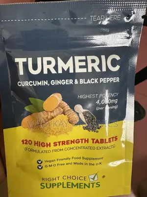 Tumeric, Ginger and Black Pepper. Extra Strength