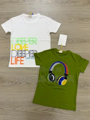 Kids Design T-Shirt Headphone on It,Age 2years to 10years