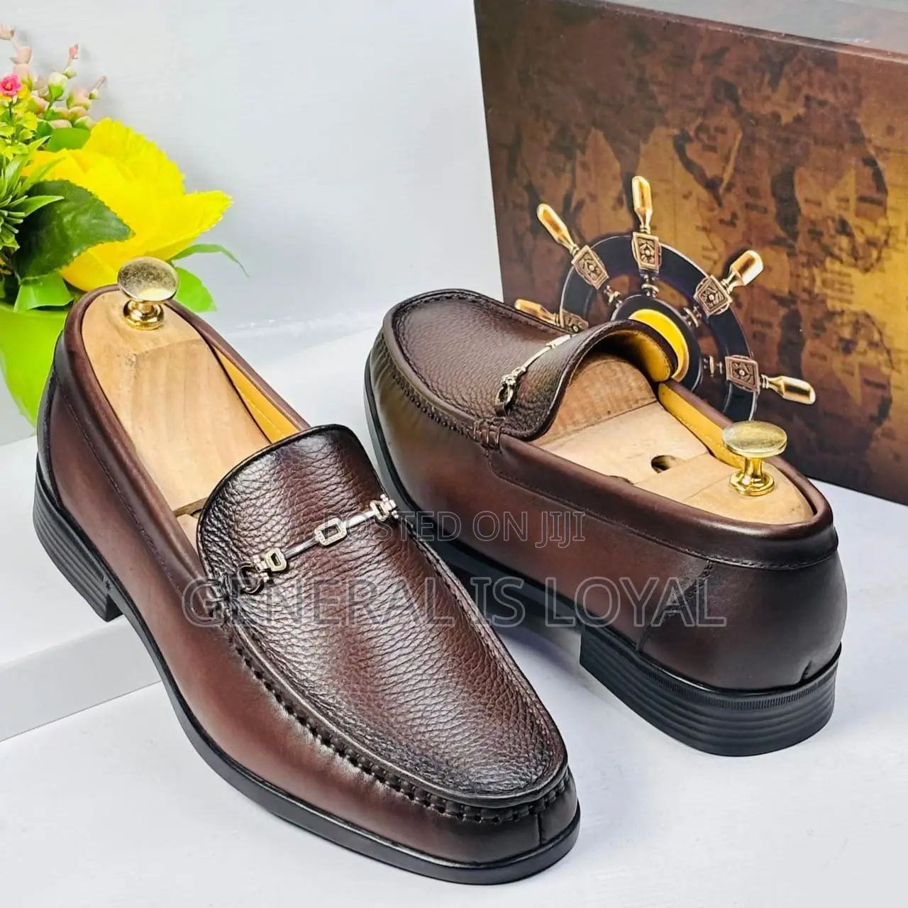 Golden Coxes Men Brown Leather Loafers Shoe