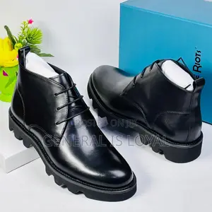 Steve Riot Men Leather Black Boot