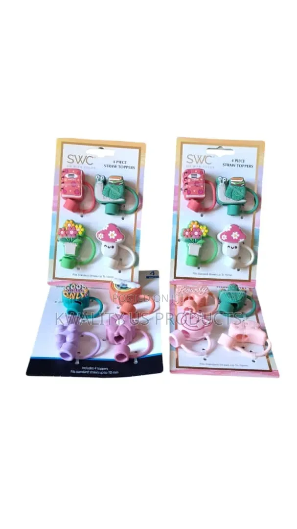 Tumbler Straw Covers - 4 Pack