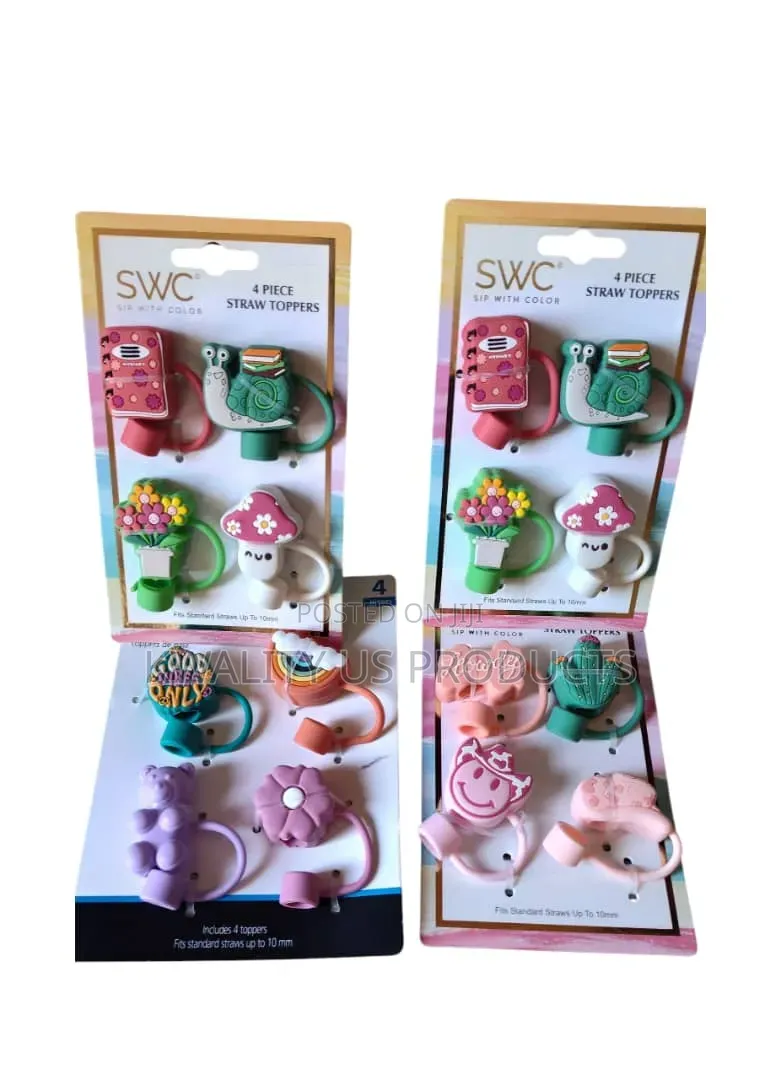 Tumbler Straw Covers - 4 Pack