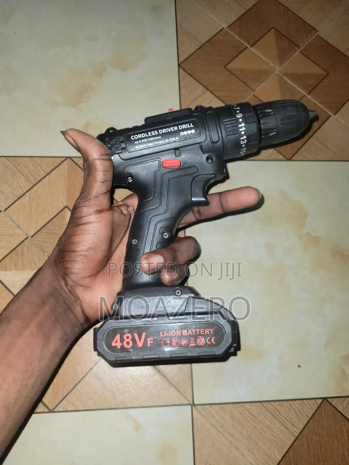 Cordless Driver Drill Full Set, With 2 48vf Li-Ion Battery