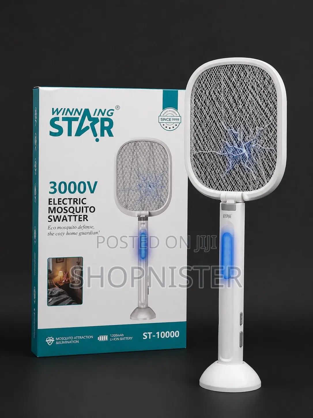 Winning Star 3000v Electric Mosquito Swatter (St-10000) – Rechargeable