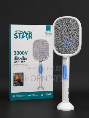 Winning Star 3000v Electric Mosquito Swatter (St-10000) – Rechargeable