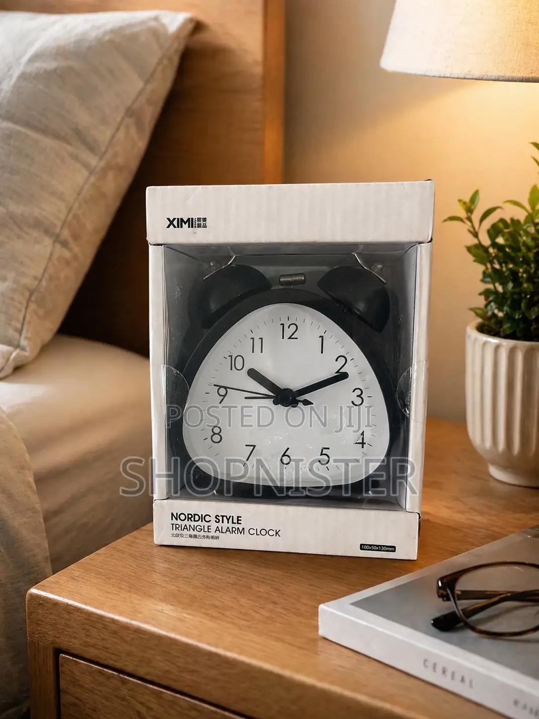 Nordic Style Triangle Alarm Clock With Box