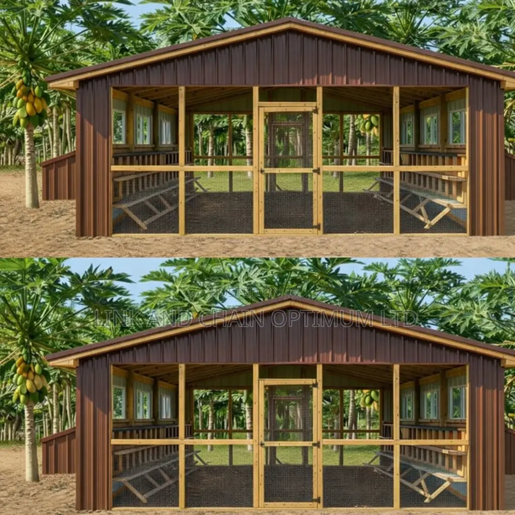 Large Wooden Chicken Coop With Secure Run – Weather-resistant Poultry.
