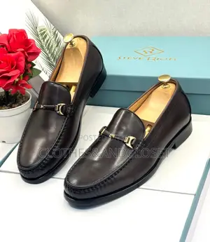 Steve Riots Coffee Men's Leather Loafers,