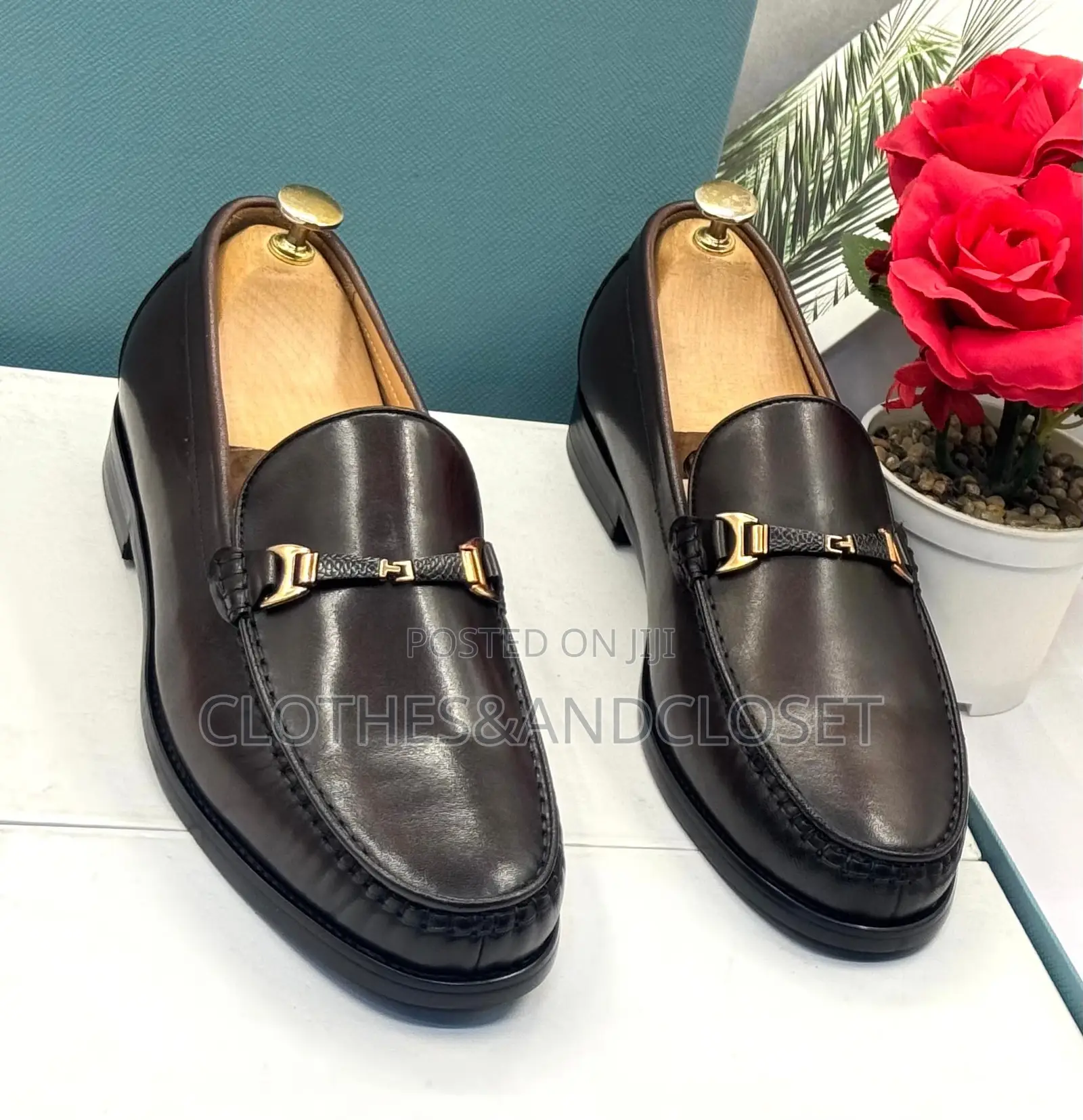 Steve Riots Coffee Men's Leather Loafers,