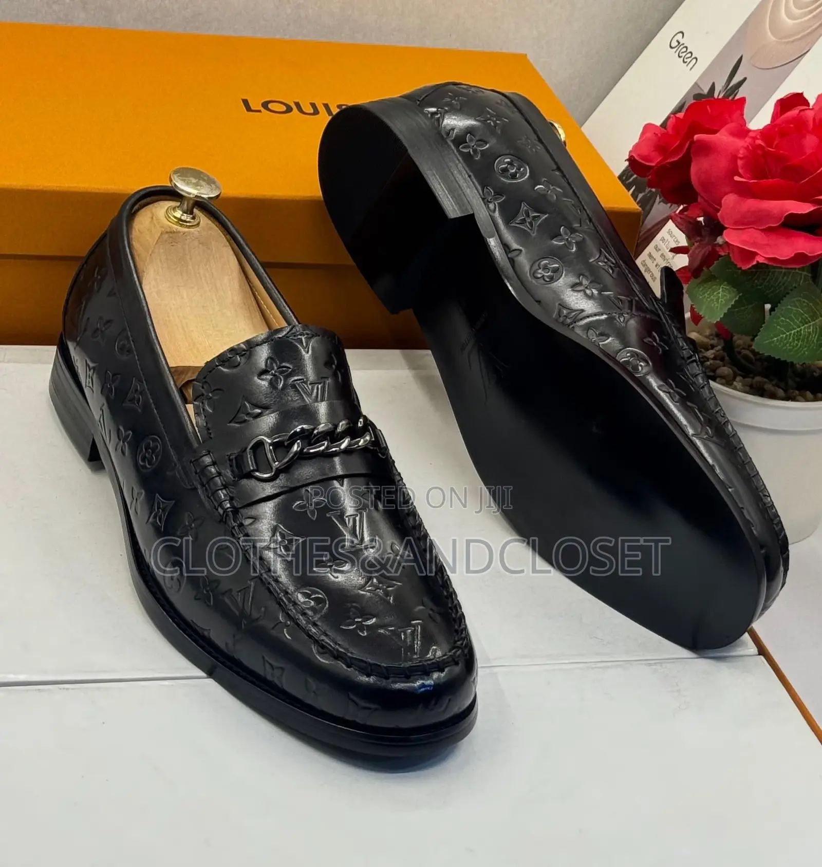 Louis Vuitton Major Loafers in Black Monogram Embossed Leather