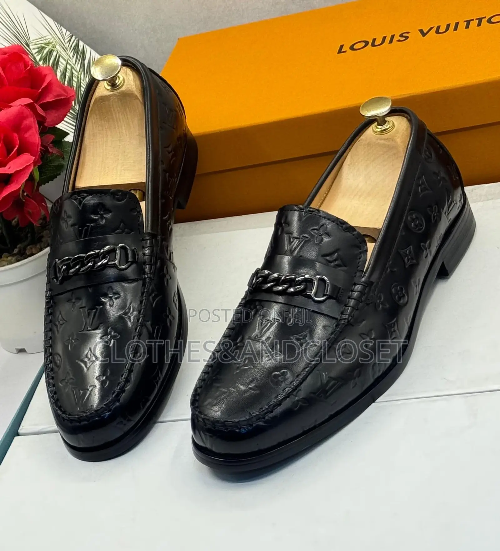 Louis Vuitton Major Loafers in Black Monogram Embossed Leather