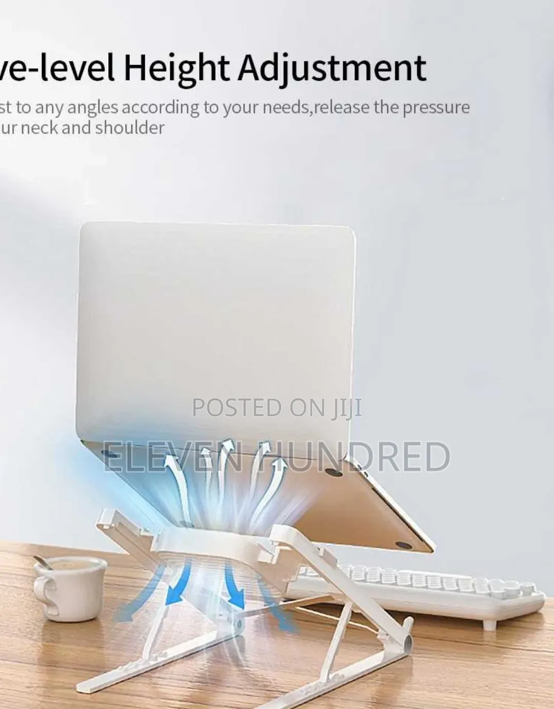 Laptop Stand(Adjustable Notebook Holder With Detachable Cooling Fan