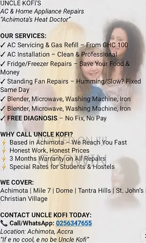 Home Appliances Repairer and Air-Conditioning Servicing and Fixing