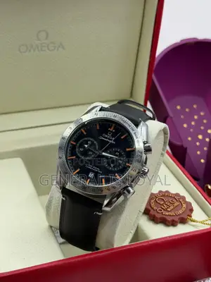 Omega Speedmaster Co-Axial Black Leather Chronometer Swiss