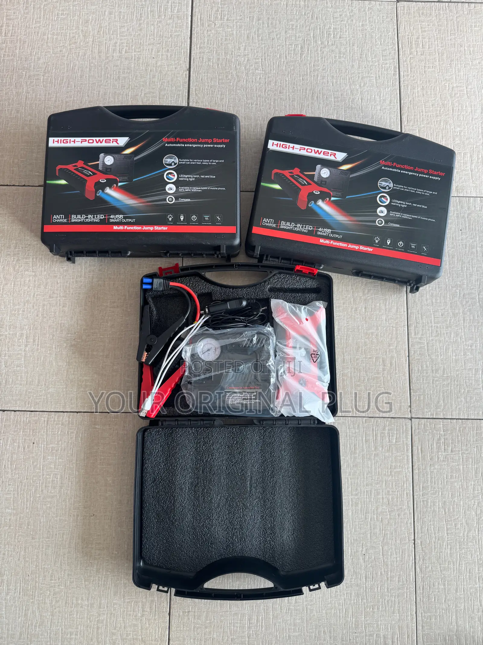 Emergency Car Kit, Including Jump Starter Kit Air Compressor.