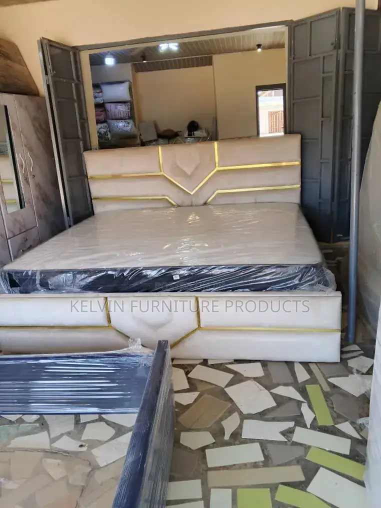 Italian King Size Bed Frame With Mattress Available
