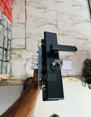 China Lock Black With Hinges (China Locks) Security Door Lock