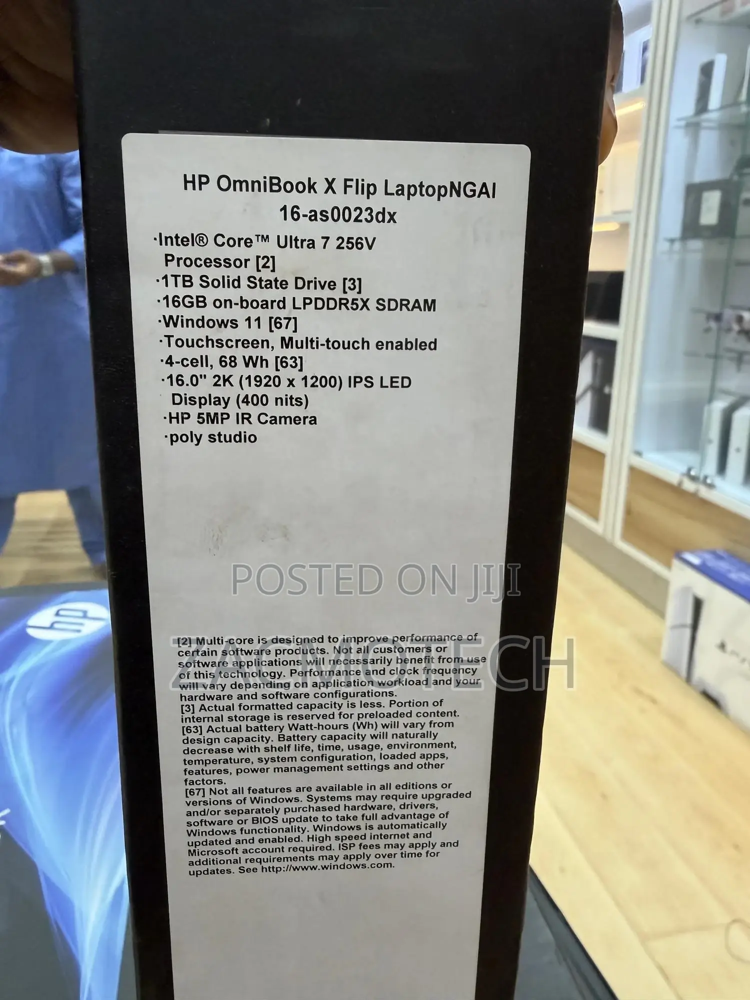 New Laptop HP OmniBook X Flip 16" 16GB Intel Core Ultra 7 SSD 1T