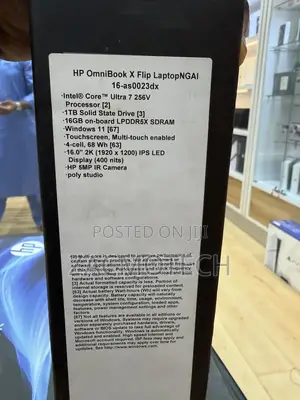 New Laptop HP OmniBook X Flip 16" 16GB Intel Core Ultra 7 SSD 1T