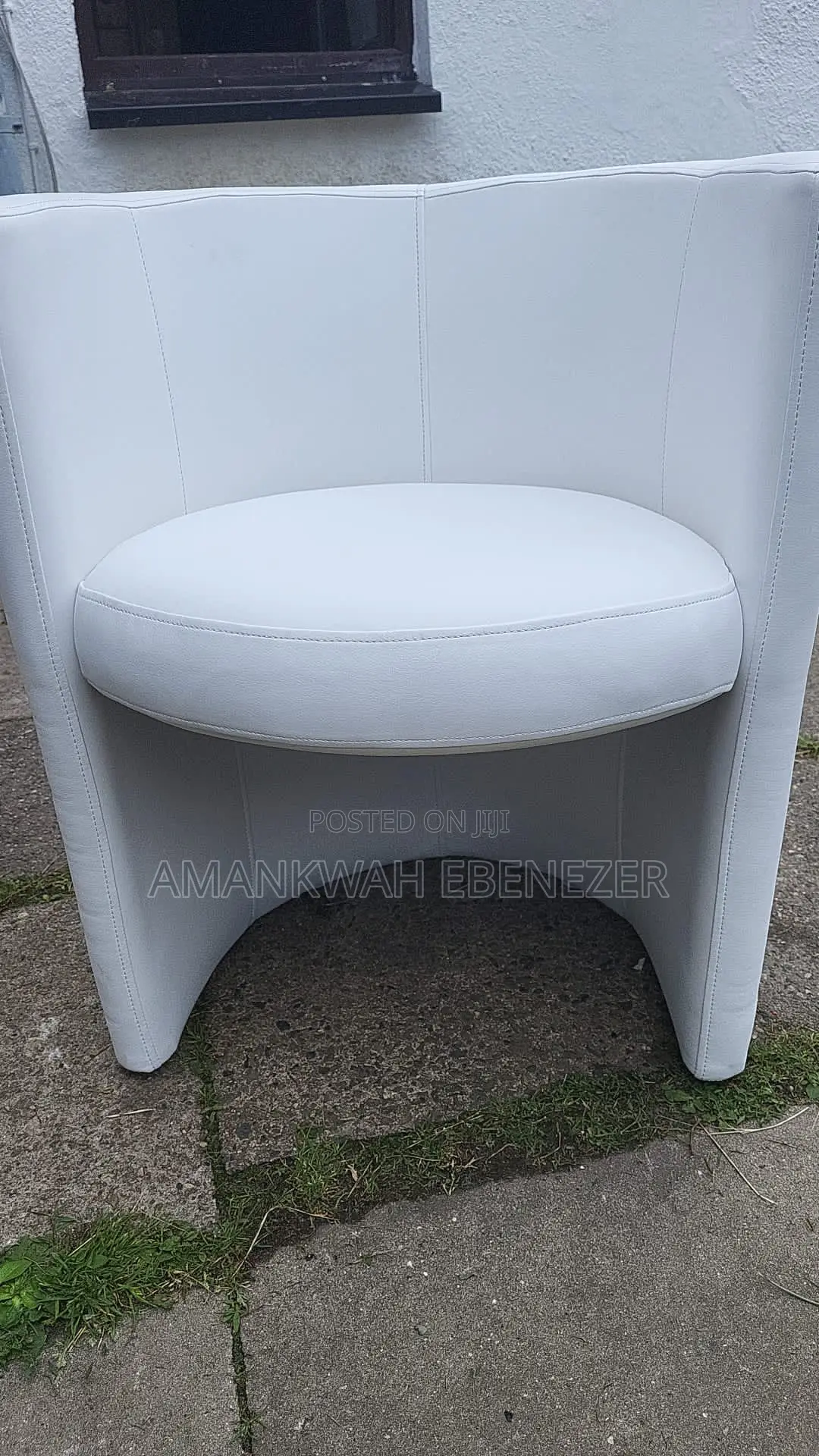 Affordable White Leather Chair