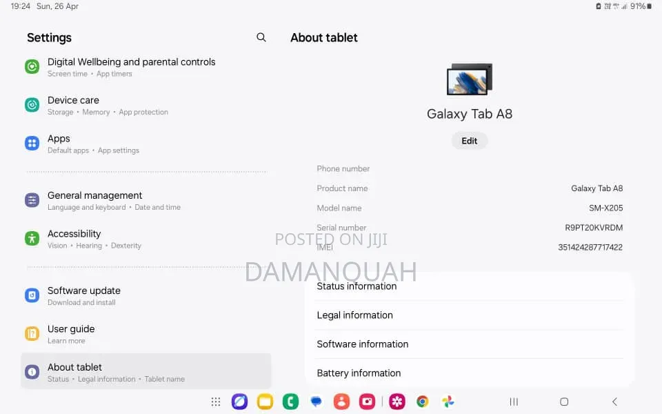 Samsung Galaxy Tab A8 10.5 2021 64 GB Black