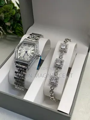Ladies Silver and Gold Watch With Bracelet
