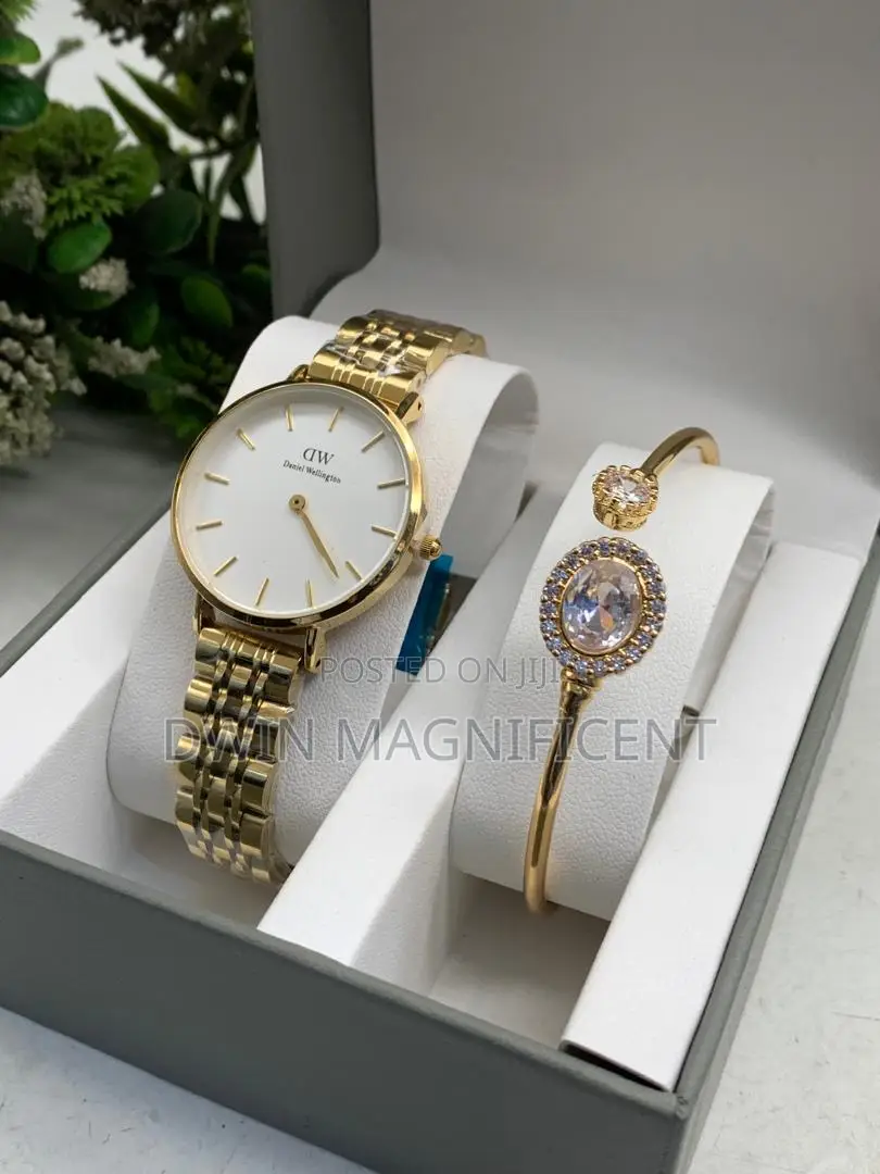 Ladies Silver and Gold Watch With Bracelet
