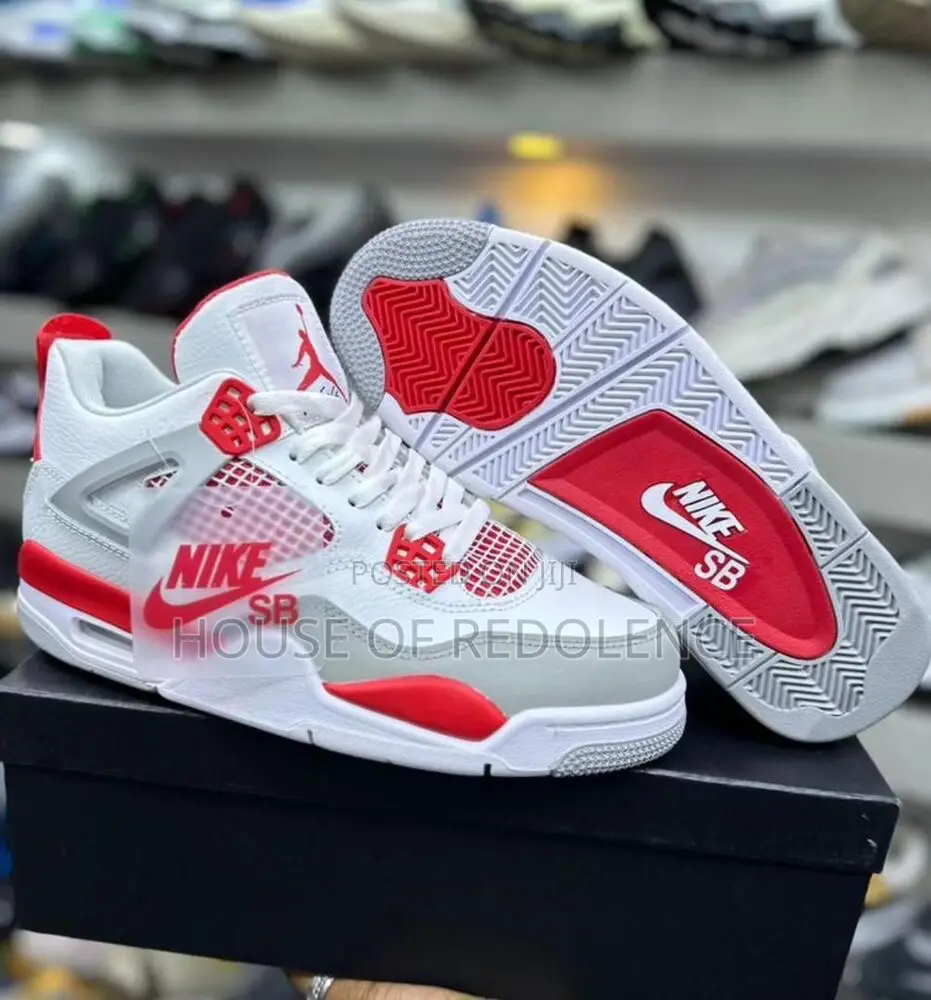 Jordan 4 Sb Red/White Sneakers