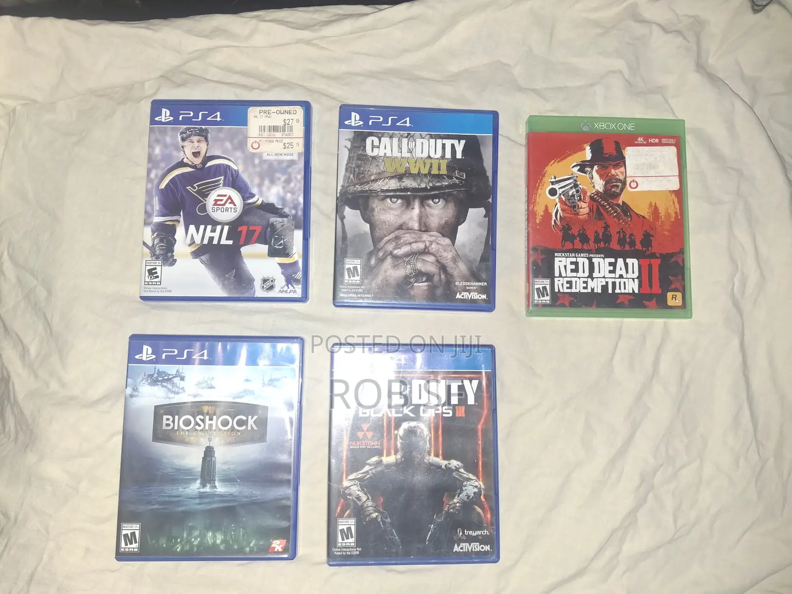 5 Gamez (Ps4 and an Xbox Game) for Sale