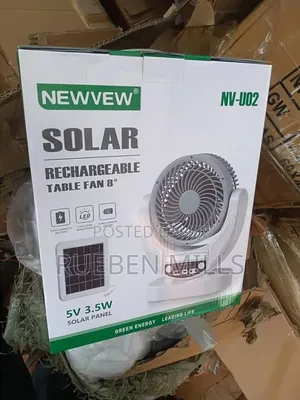 Nv-U02 Solar and Electric Rechargeable Table Fan