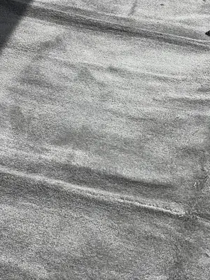 White Gray Fluffy Carpet