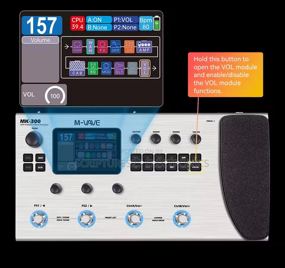 M-Vave Mk 300 Effect Pedal for All Guitars