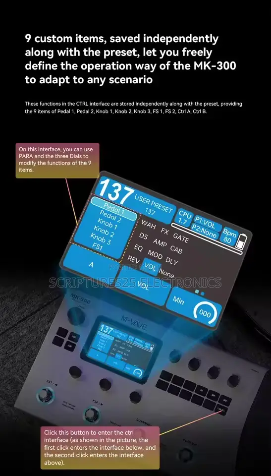 M-Vave Mk 300 Effect Pedal for All Guitars