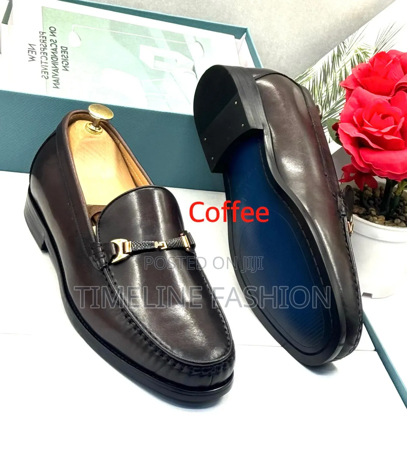Steve Riot Dark Coffee Durable Leather Men's Shoes