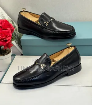 Genuine Leather Steve Riot Men's Black Easy Wear Shoes