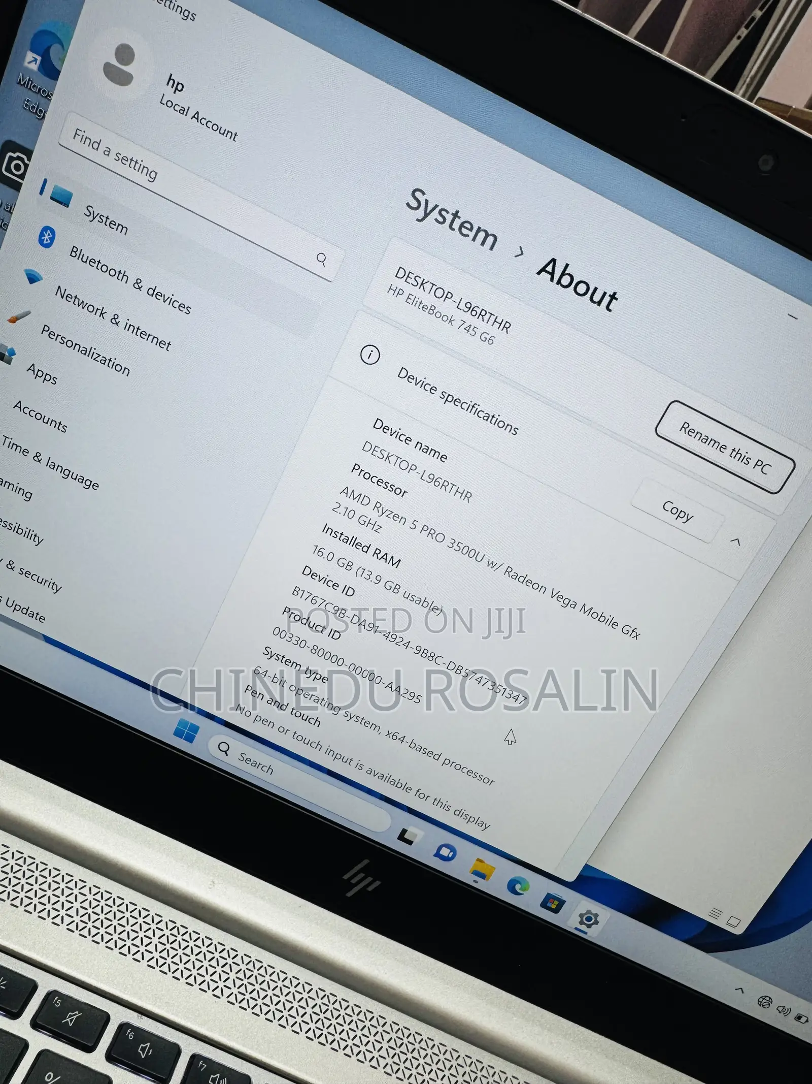 Laptop HP EliteBook 745 G6 16GB AMD Ryzen 5 SSD 256GB