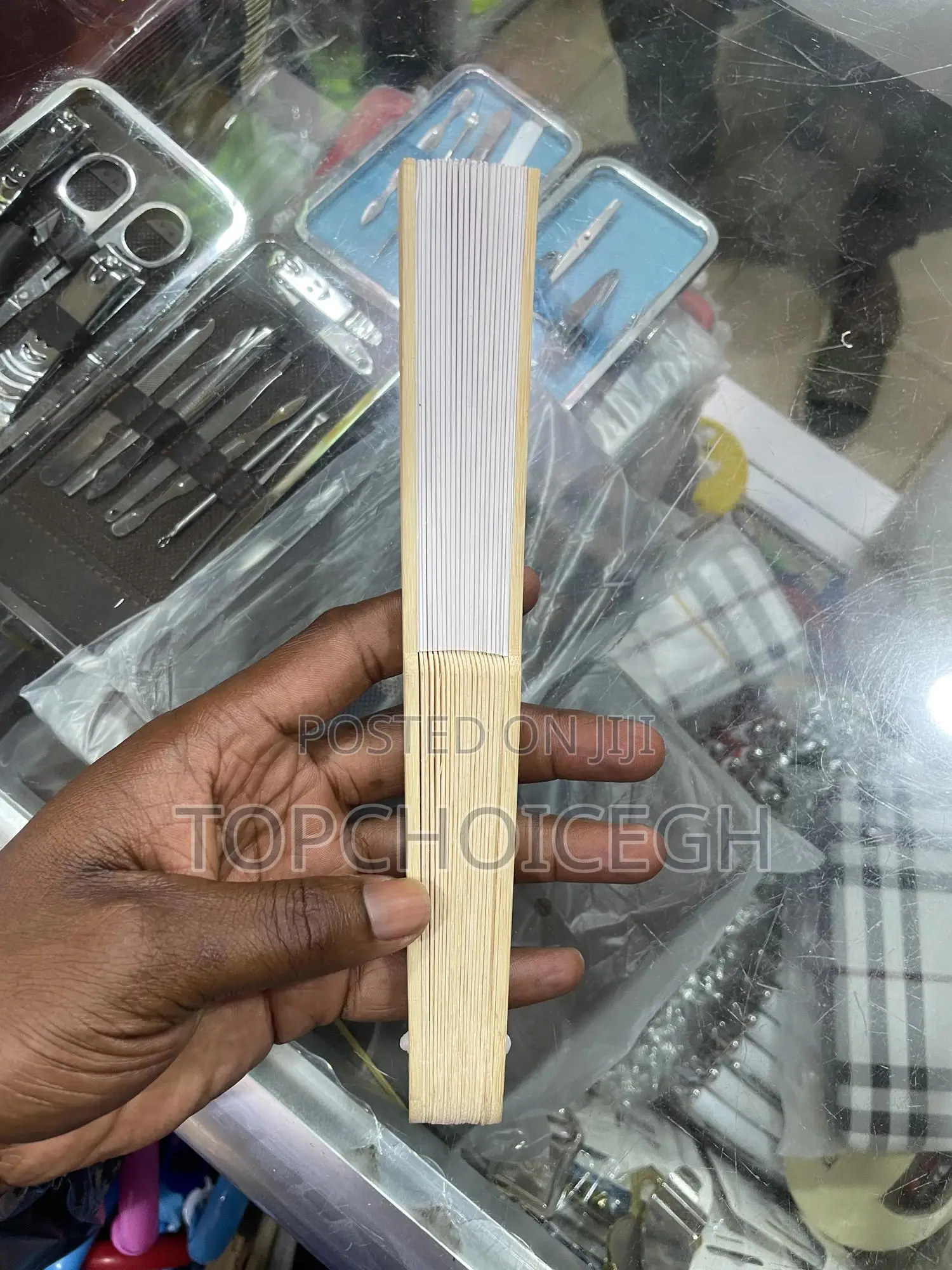 Stylish Bamboo Style Hand Fan for Church, Weddings, and Summer Heat