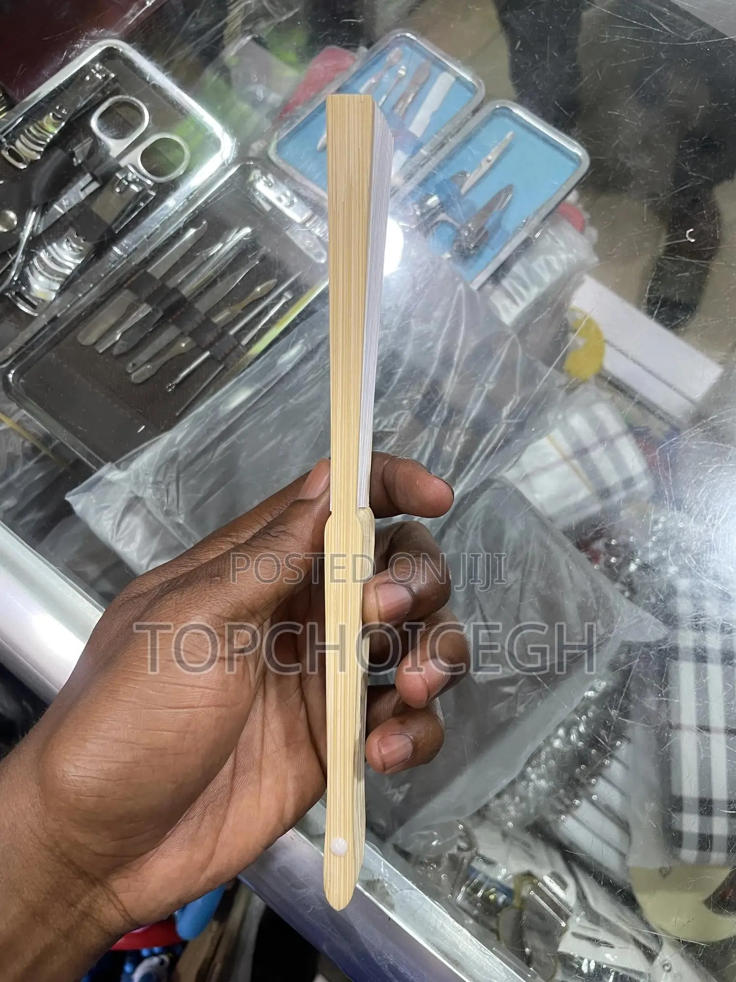 Stylish Bamboo Style Hand Fan for Church, Weddings, and Summer Heat