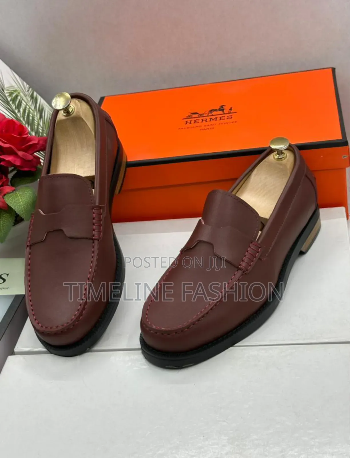 Genuine Leather Men's Hermes Leather Shoes