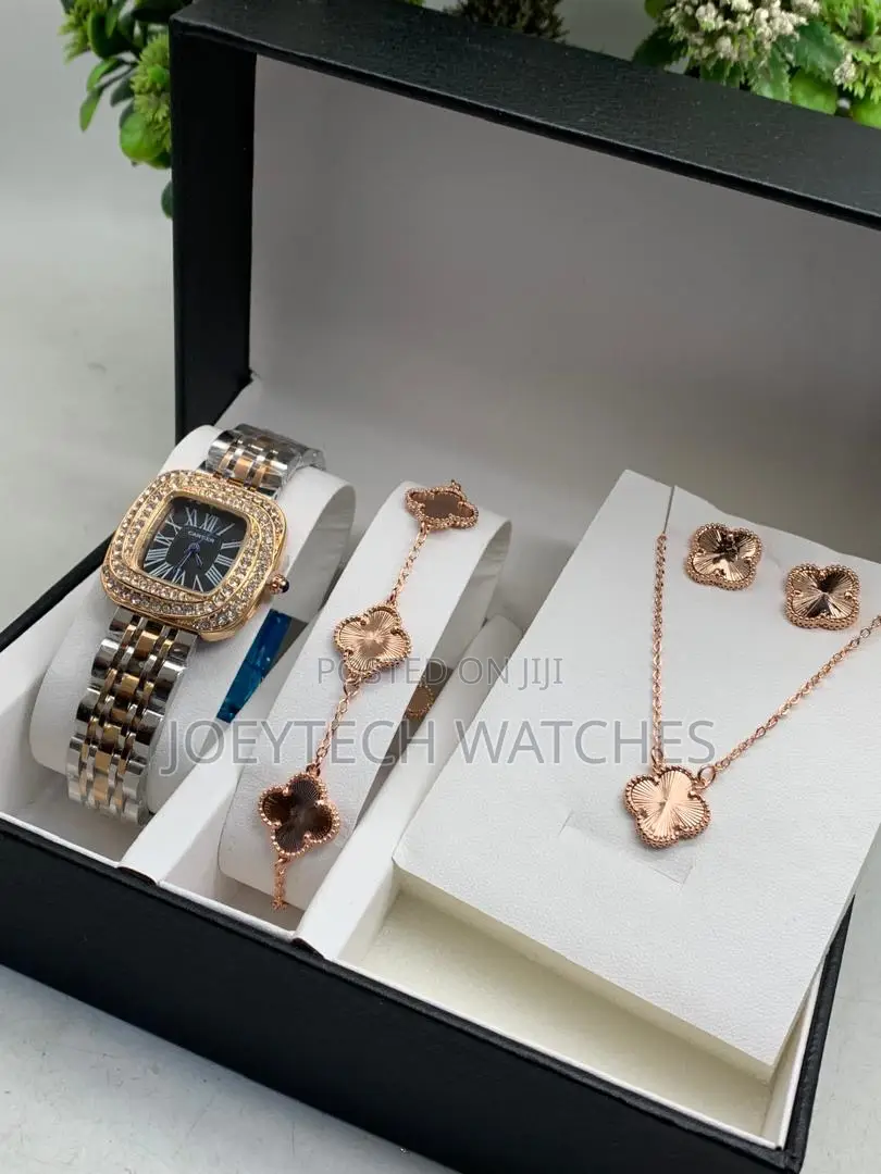 Rose Gold Van Cleefs Watch Set