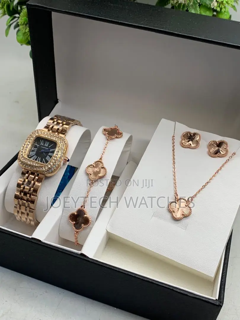 Rose Gold Van Cleefs Watch Set