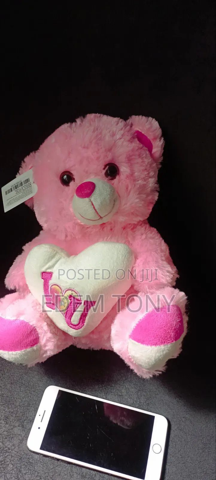 Pink " I  U " Teddy Bear. Dimensions - 30×24cm