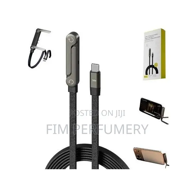 2 In 1 Invisible Holder Charger Cable 240w Fast Charging Cord