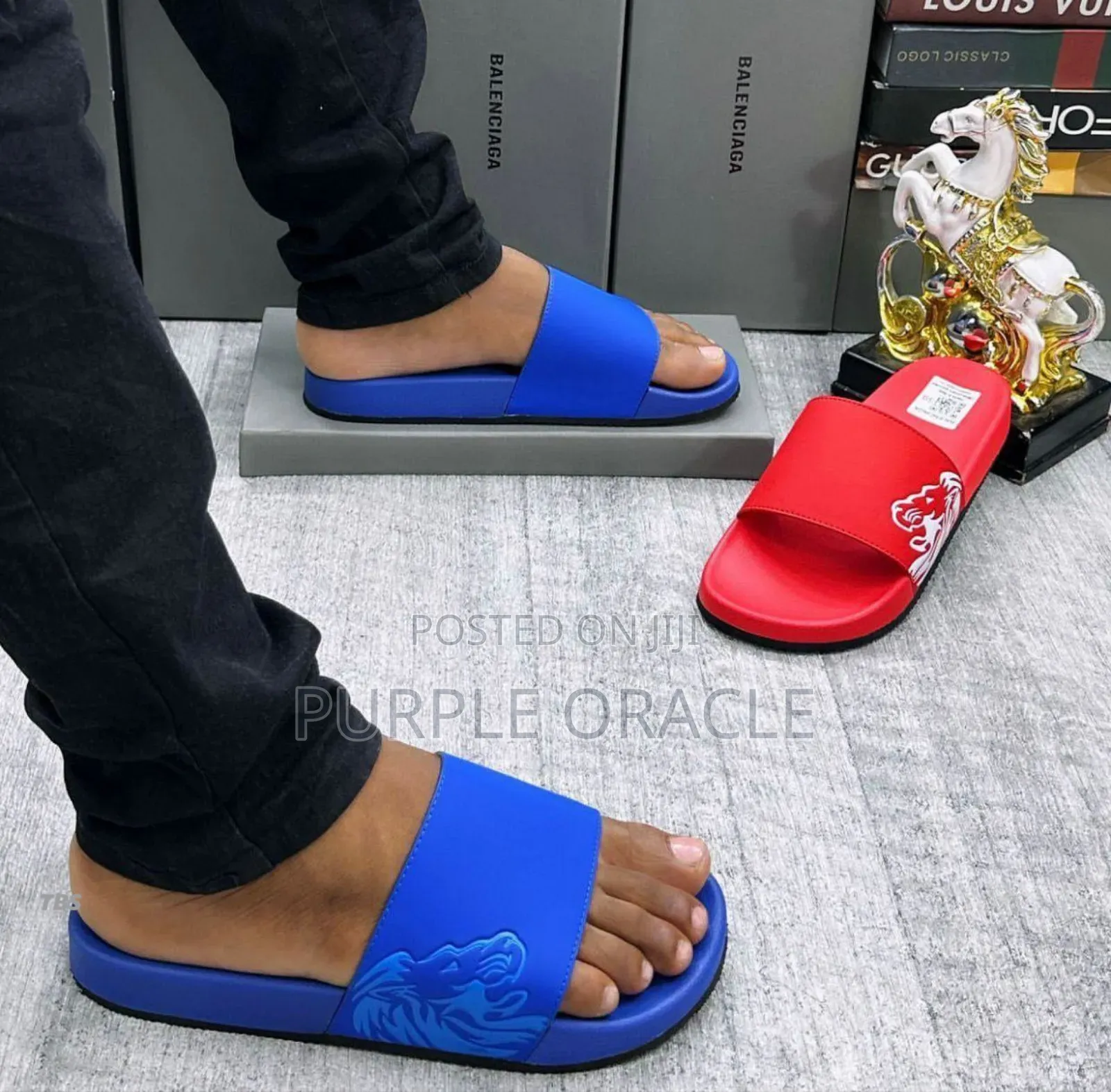 Balenciaga Waterproof Rubber Slides.