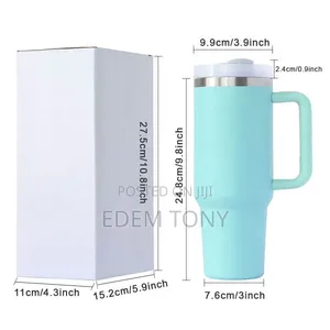 New Stainless Steel Double Insulated Hot/Cold Tumbler Cup With Straw