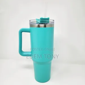 New Stainless Steel Double Insulated Hot/Cold Tumbler Cup With Straw